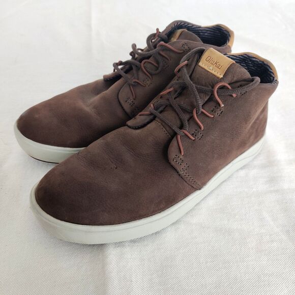 Men\'s Olukai NANI Hele Suede Leather Chukka Boots Sz M8 Olukai Brown Shoes Sheep main image 9
